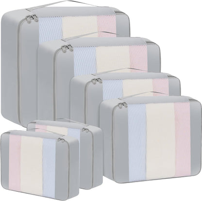 6 Set/8 Set/10 Set Packing Cubes Various Sizes Packing Organizer for Travel Accessories Luggage Carry On Suitcase