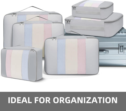6 Set/8 Set/10 Set Packing Cubes Various Sizes Packing Organizer for Travel Accessories Luggage Carry On Suitcase