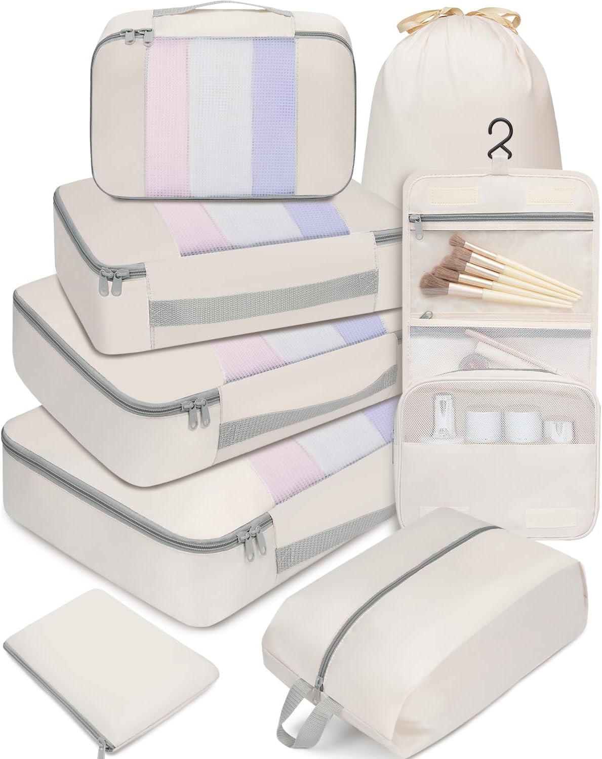 6 Set/8 Set/10 Set Packing Cubes Various Sizes Packing Organizer for Travel Accessories Luggage Carry On Suitcase