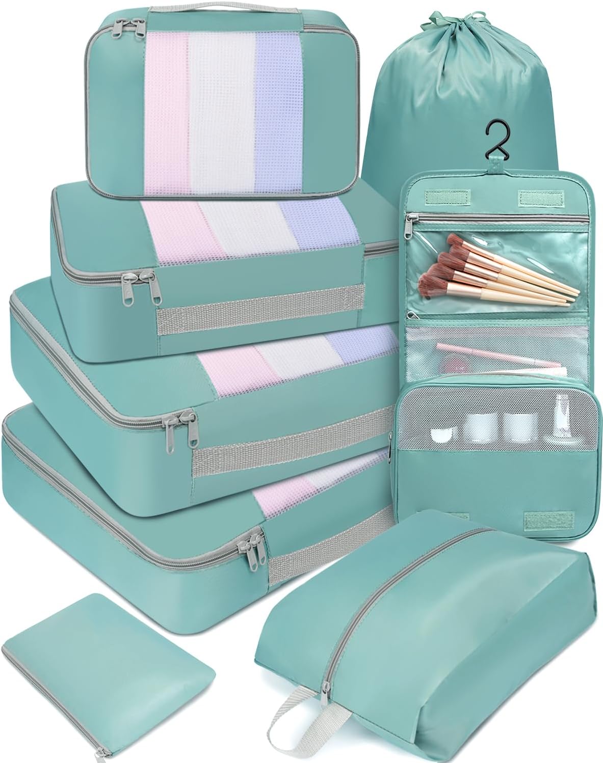 6 Set/8 Set/10 Set Packing Cubes Various Sizes Packing Organizer for Travel Accessories Luggage Carry On Suitcase