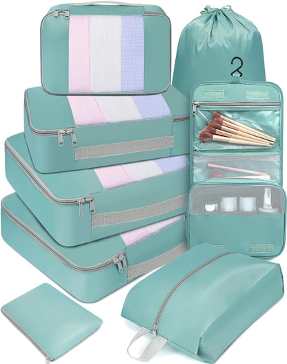 6 Set/8 Set/10 Set Packing Cubes Various Sizes Packing Organizer for Travel Accessories Luggage Carry On Suitcase