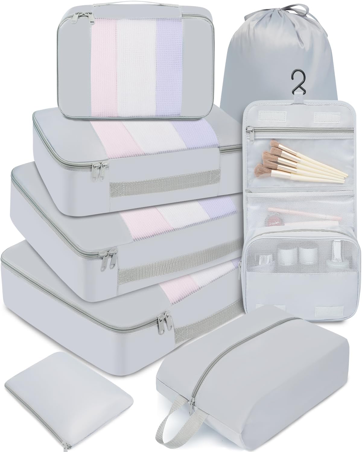 6 Set/8 Set/10 Set Packing Cubes Various Sizes Packing Organizer for Travel Accessories Luggage Carry On Suitcase