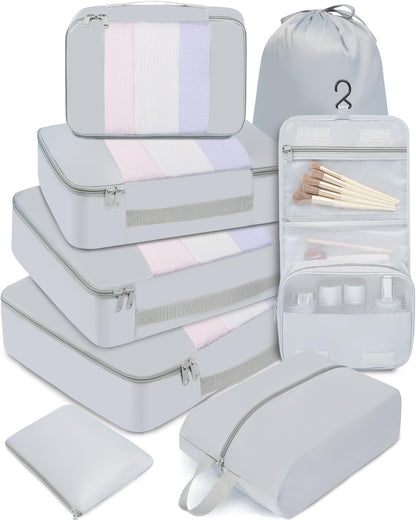 6 Set/8 Set/10 Set Packing Cubes Various Sizes Packing Organizer for Travel Accessories Luggage Carry On Suitcase