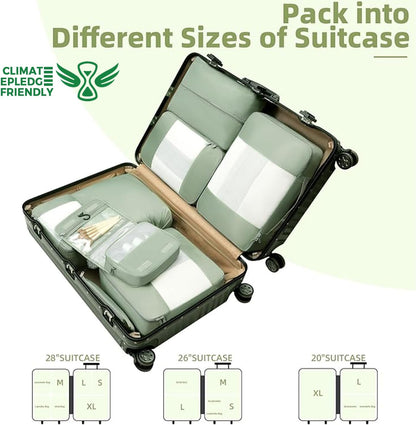 6 Set/8 Set/10 Set Packing Cubes Various Sizes Packing Organizer for Travel Accessories Luggage Carry On Suitcase