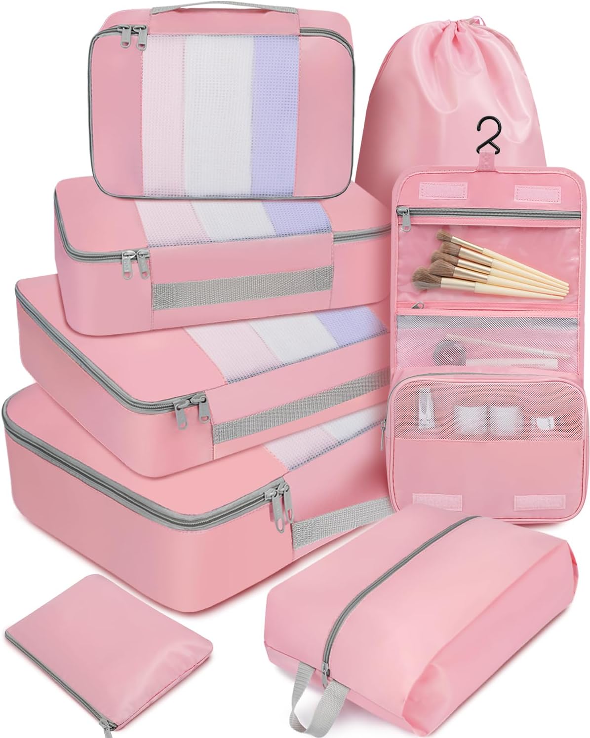 6 Set/8 Set/10 Set Packing Cubes Various Sizes Packing Organizer for Travel Accessories Luggage Carry On Suitcase