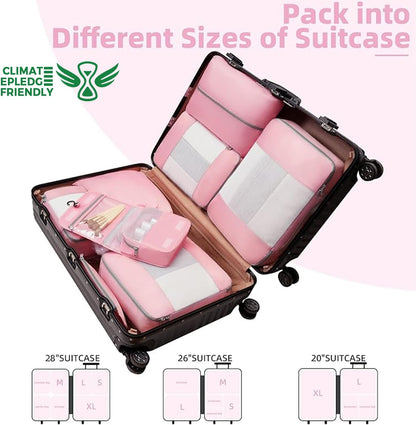6 Set/8 Set/10 Set Packing Cubes Various Sizes Packing Organizer for Travel Accessories Luggage Carry On Suitcase