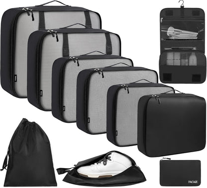 6 Set/8 Set/10 Set Packing Cubes Various Sizes Packing Organizer for Travel Accessories Luggage Carry On Suitcase