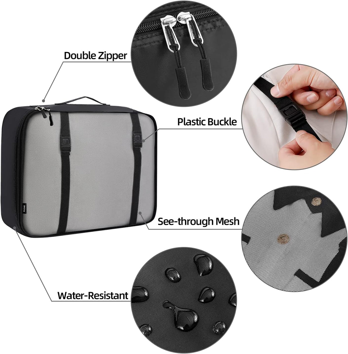 6 Set/8 Set/10 Set Packing Cubes Various Sizes Packing Organizer for Travel Accessories Luggage Carry On Suitcase