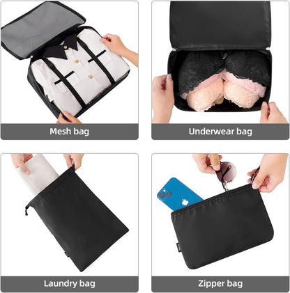 6 Set/8 Set/10 Set Packing Cubes Various Sizes Packing Organizer for Travel Accessories Luggage Carry On Suitcase