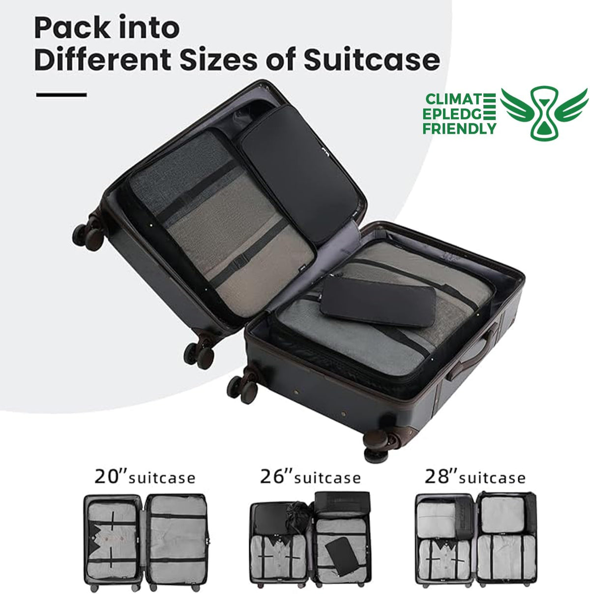 6 Set/8 Set/10 Set Packing Cubes Various Sizes Packing Organizer for Travel Accessories Luggage Carry On Suitcase