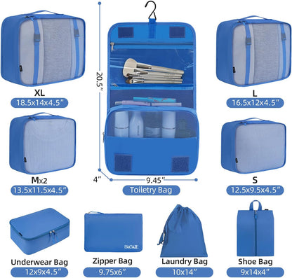 6 Set/8 Set/10 Set Packing Cubes Various Sizes Packing Organizer for Travel Accessories Luggage Carry On Suitcase