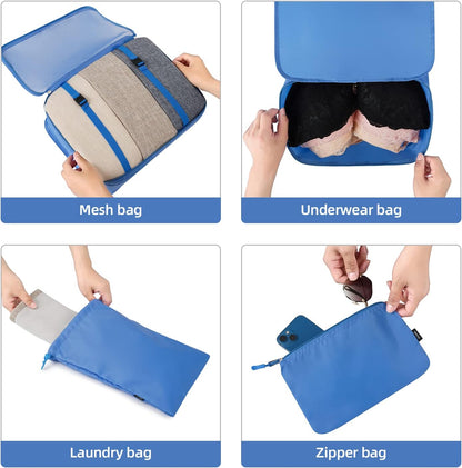 6 Set/8 Set/10 Set Packing Cubes Various Sizes Packing Organizer for Travel Accessories Luggage Carry On Suitcase