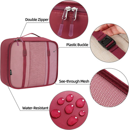 6 Set/8 Set/10 Set Packing Cubes Various Sizes Packing Organizer for Travel Accessories Luggage Carry On Suitcase