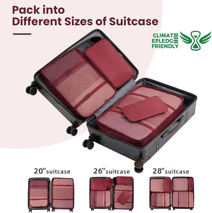 6 Set/8 Set/10 Set Packing Cubes Various Sizes Packing Organizer for Travel Accessories Luggage Carry On Suitcase
