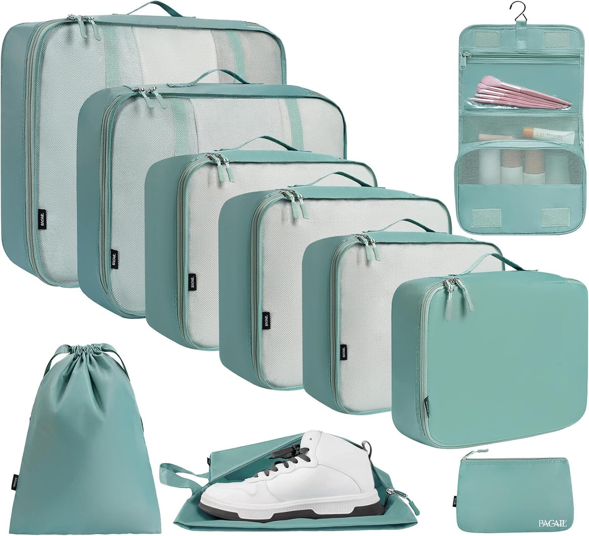 6 Set/8 Set/10 Set Packing Cubes Various Sizes Packing Organizer for Travel Accessories Luggage Carry On Suitcase