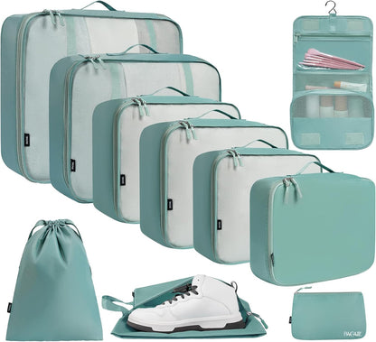 6 Set/8 Set/10 Set Packing Cubes Various Sizes Packing Organizer for Travel Accessories Luggage Carry On Suitcase
