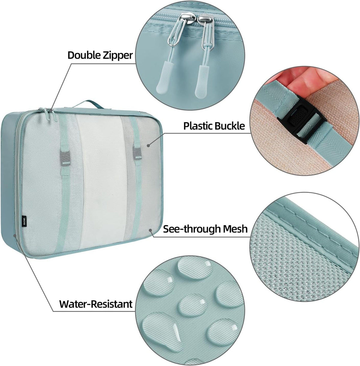 6 Set/8 Set/10 Set Packing Cubes Various Sizes Packing Organizer for Travel Accessories Luggage Carry On Suitcase