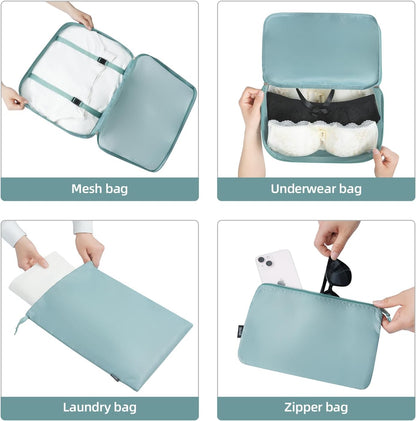 6 Set/8 Set/10 Set Packing Cubes Various Sizes Packing Organizer for Travel Accessories Luggage Carry On Suitcase