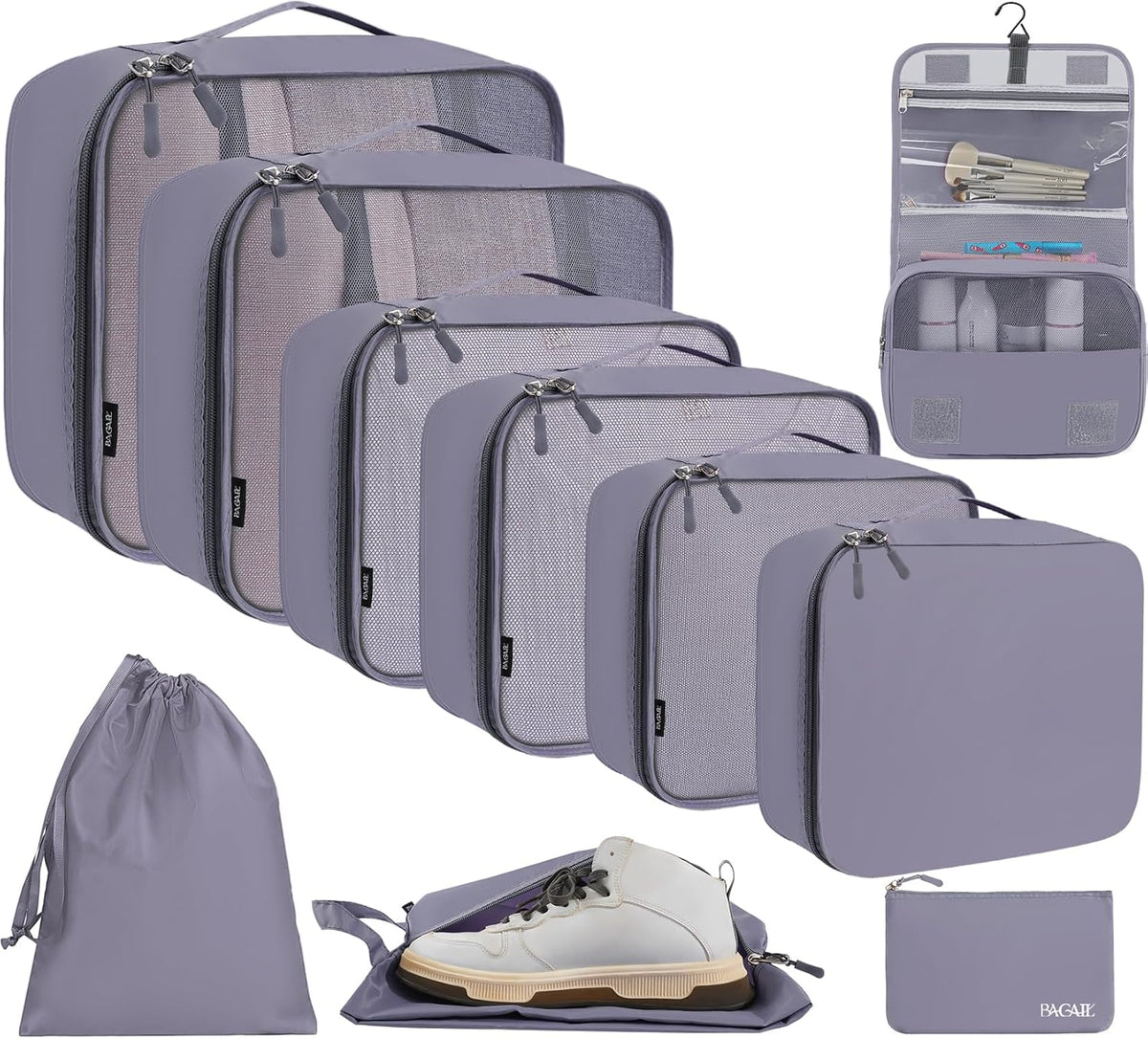6 Set/8 Set/10 Set Packing Cubes Various Sizes Packing Organizer for Travel Accessories Luggage Carry On Suitcase