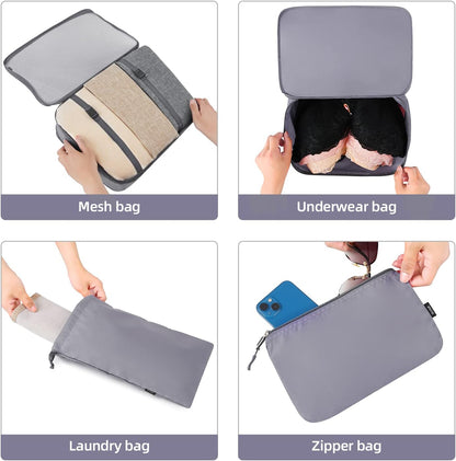 6 Set/8 Set/10 Set Packing Cubes Various Sizes Packing Organizer for Travel Accessories Luggage Carry On Suitcase