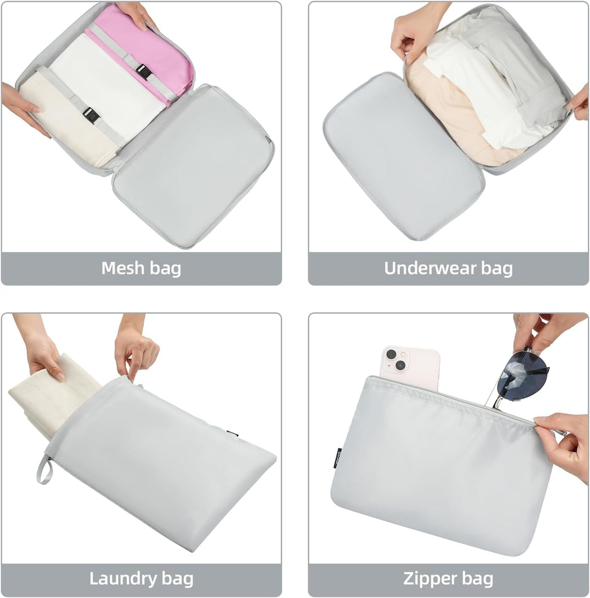 6 Set/8 Set/10 Set Packing Cubes Various Sizes Packing Organizer for Travel Accessories Luggage Carry On Suitcase