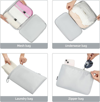 6 Set/8 Set/10 Set Packing Cubes Various Sizes Packing Organizer for Travel Accessories Luggage Carry On Suitcase