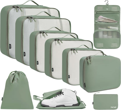 6 Set/8 Set/10 Set Packing Cubes Various Sizes Packing Organizer for Travel Accessories Luggage Carry On Suitcase