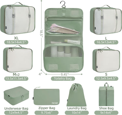 6 Set/8 Set/10 Set Packing Cubes Various Sizes Packing Organizer for Travel Accessories Luggage Carry On Suitcase
