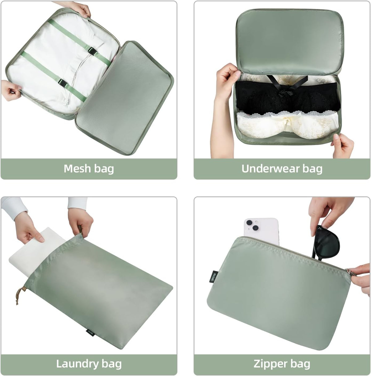 6 Set/8 Set/10 Set Packing Cubes Various Sizes Packing Organizer for Travel Accessories Luggage Carry On Suitcase
