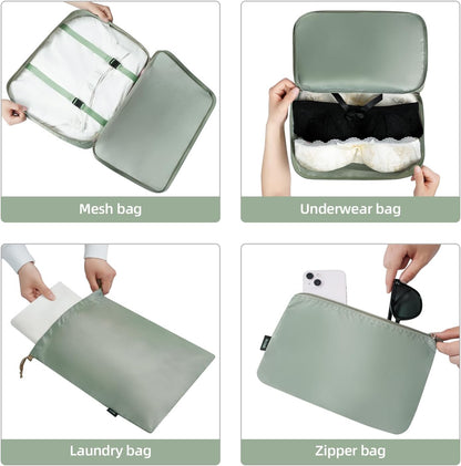 6 Set/8 Set/10 Set Packing Cubes Various Sizes Packing Organizer for Travel Accessories Luggage Carry On Suitcase