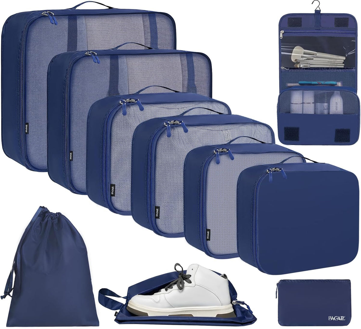 6 Set/8 Set/10 Set Packing Cubes Various Sizes Packing Organizer for Travel Accessories Luggage Carry On Suitcase