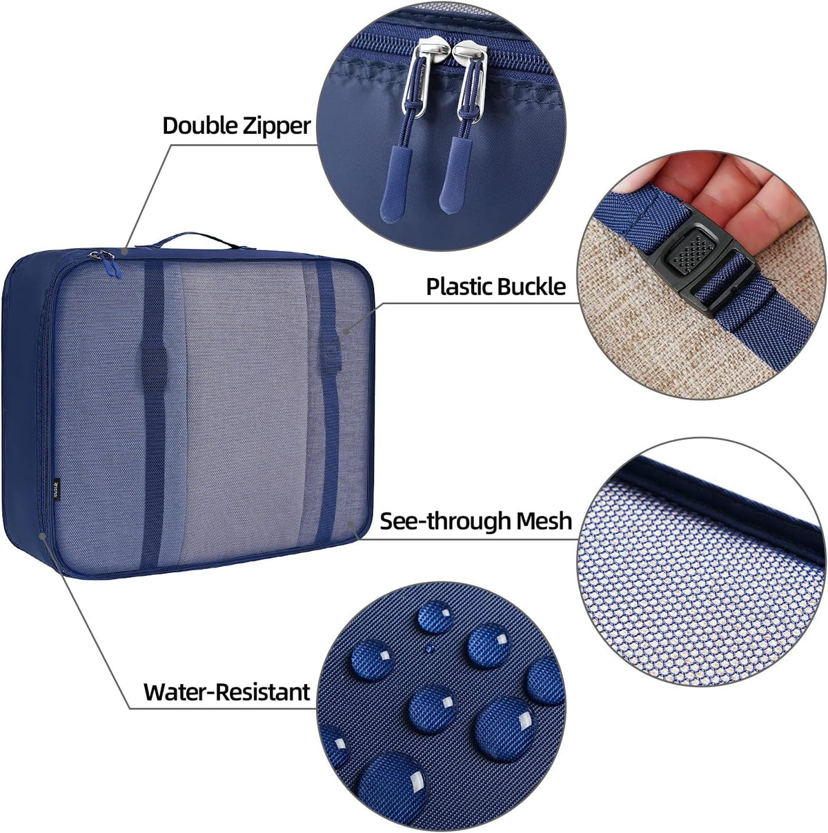 6 Set/8 Set/10 Set Packing Cubes Various Sizes Packing Organizer for Travel Accessories Luggage Carry On Suitcase