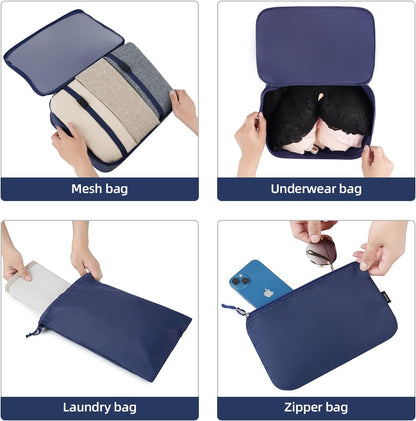 6 Set/8 Set/10 Set Packing Cubes Various Sizes Packing Organizer for Travel Accessories Luggage Carry On Suitcase
