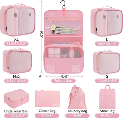 6 Set/8 Set/10 Set Packing Cubes Various Sizes Packing Organizer for Travel Accessories Luggage Carry On Suitcase