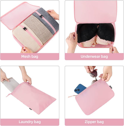 6 Set/8 Set/10 Set Packing Cubes Various Sizes Packing Organizer for Travel Accessories Luggage Carry On Suitcase