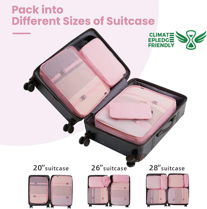 6 Set/8 Set/10 Set Packing Cubes Various Sizes Packing Organizer for Travel Accessories Luggage Carry On Suitcase