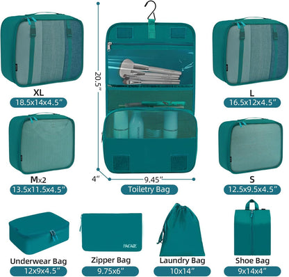 6 Set/8 Set/10 Set Packing Cubes Various Sizes Packing Organizer for Travel Accessories Luggage Carry On Suitcase