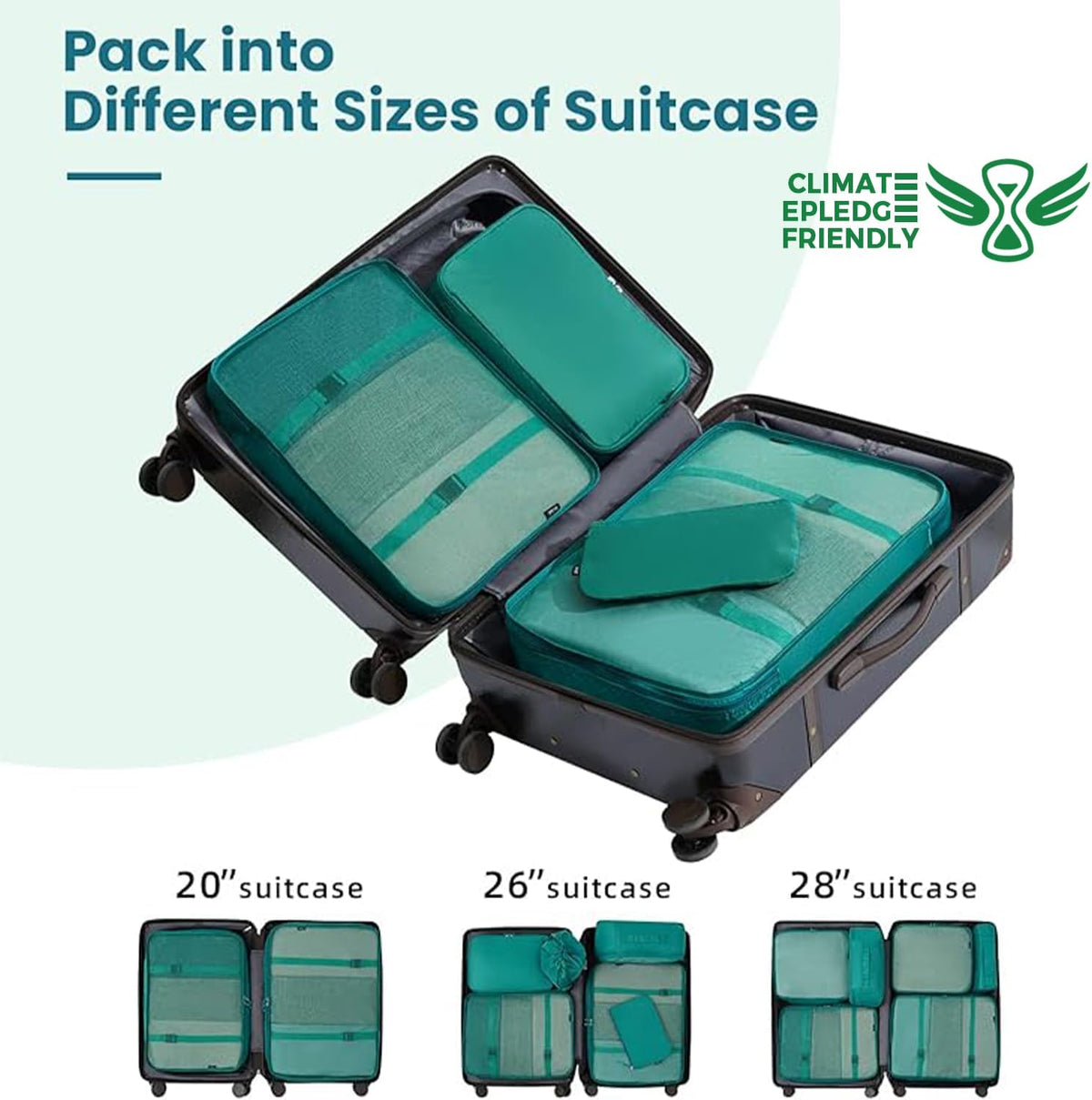 6 Set/8 Set/10 Set Packing Cubes Various Sizes Packing Organizer for Travel Accessories Luggage Carry On Suitcase
