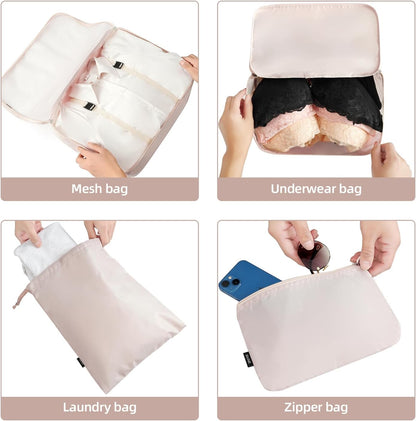 6 Set/8 Set/10 Set Packing Cubes Various Sizes Packing Organizer for Travel Accessories Luggage Carry On Suitcase