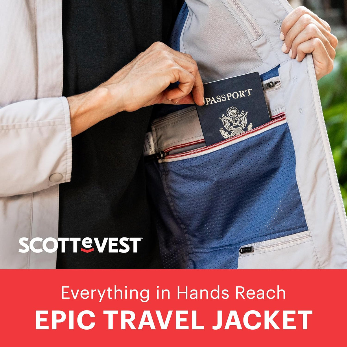 Epic Travel Jacket for Women - 22 Hidden Pockets - Soft Shell Coat - Pickpocket Proof Clothing
