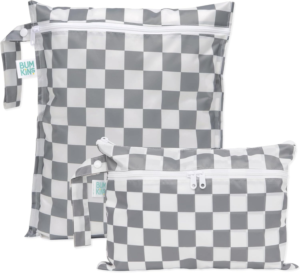 Waterproof Wet and Wetdry Bags - For Beach, Baby, Travel, Swim Suit, Cloth Diapers, Pump Parts, Pool, Gym, Toiletries - Reusable & Easy to Clean - Watercolor Floral - 2 Pack