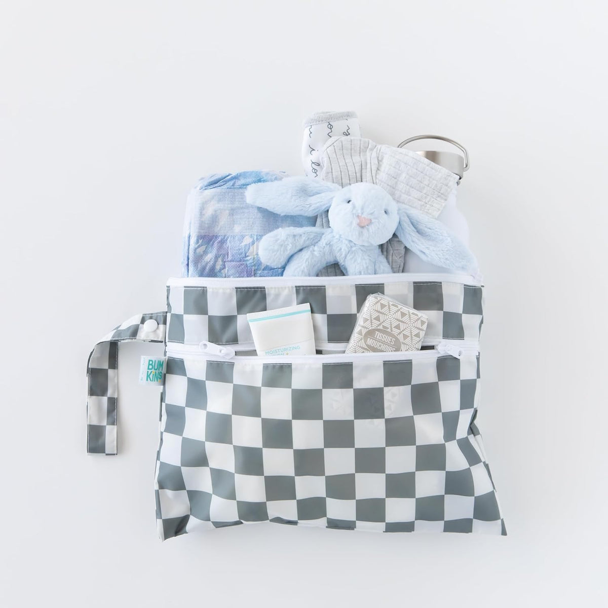 Waterproof Wet and Wetdry Bags - For Beach, Baby, Travel, Swim Suit, Cloth Diapers, Pump Parts, Pool, Gym, Toiletries - Reusable & Easy to Clean - Watercolor Floral - 2 Pack