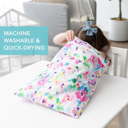 Waterproof Wet and Wetdry Bags - For Beach, Baby, Travel, Swim Suit, Cloth Diapers, Pump Parts, Pool, Gym, Toiletries - Reusable & Easy to Clean - Watercolor Floral - 2 Pack