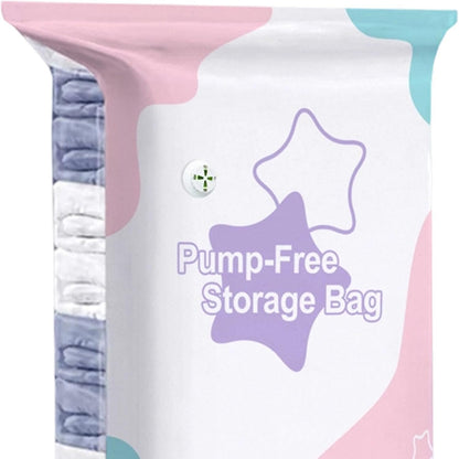 Compression Packing Cubes | No Pump Space Saver Packaging Pouch | Compression Laundry Bags | for Travel Luggage Suitcase Home Closet Comforter Down Jacket