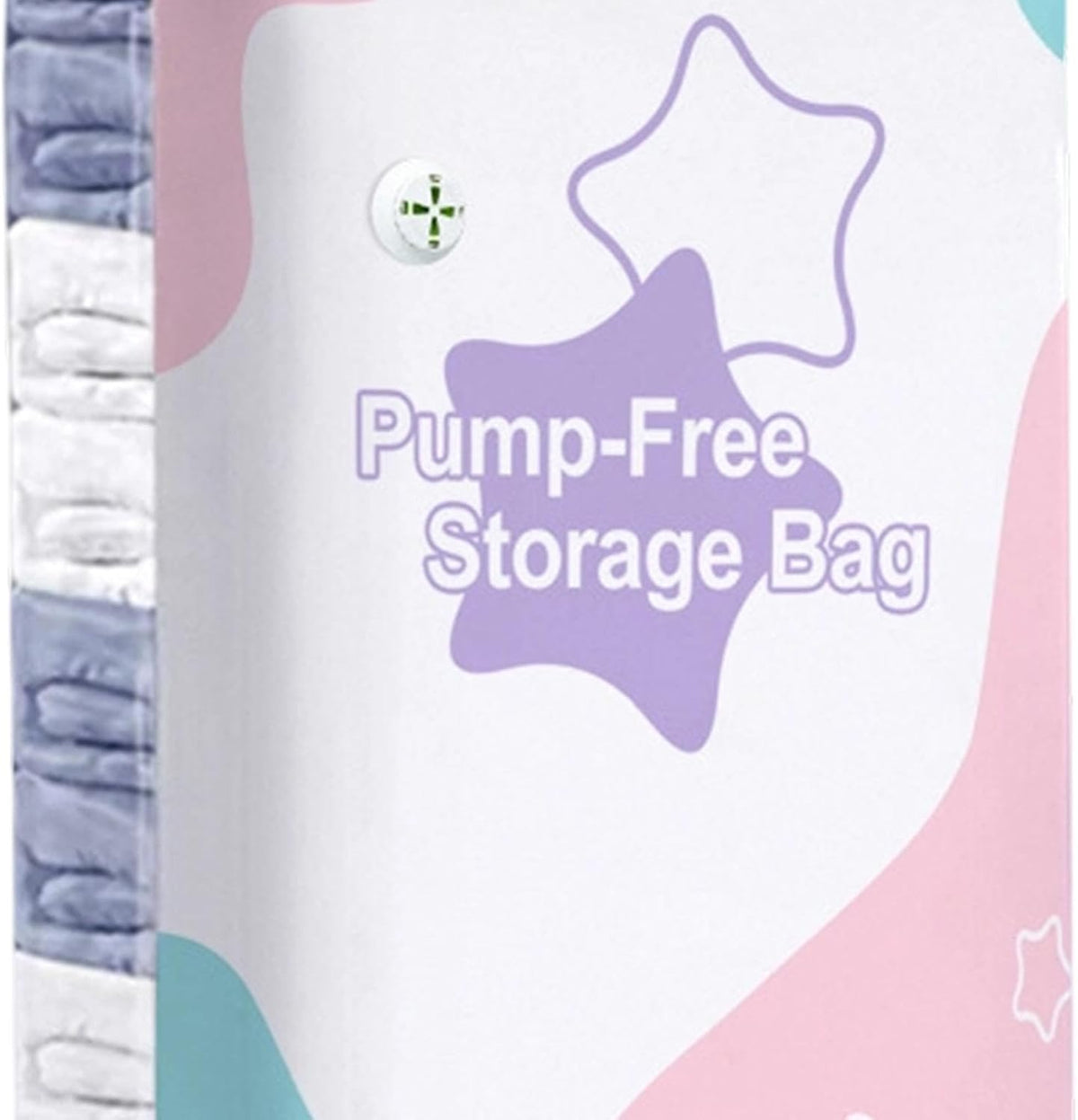 Compression Packing Cubes | No Pump Space Saver Packaging Pouch | Compression Laundry Bags | for Travel Luggage Suitcase Home Closet Comforter Down Jacket