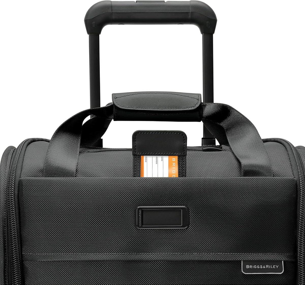 Briggs & Riley Cabin Spinner - Carry On Luggage for Travel, Suitcases with Wheels, Softside Rolling Bag for Men & Women, Fits Under Plane Seat, Interlocking Handle - Baseline Collection, Black