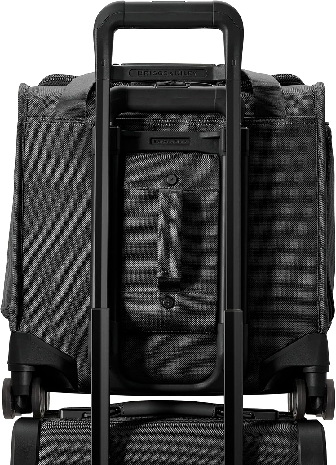 Briggs & Riley Cabin Spinner - Carry On Luggage for Travel, Suitcases with Wheels, Softside Rolling Bag for Men & Women, Fits Under Plane Seat, Interlocking Handle - Baseline Collection, Black
