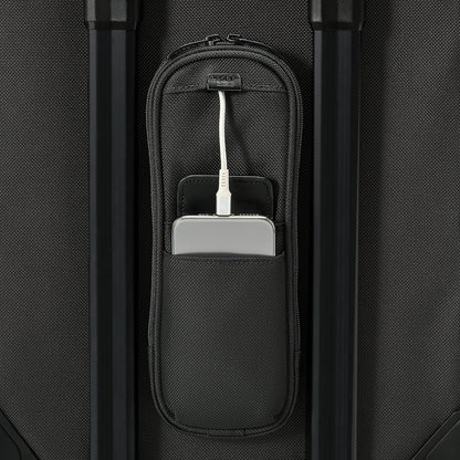 Briggs & Riley Cabin Spinner - Carry On Luggage for Travel, Suitcases with Wheels, Softside Rolling Bag for Men & Women, Fits Under Plane Seat, Interlocking Handle - Baseline Collection, Black
