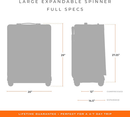 Briggs & Riley Cabin Spinner - Carry On Luggage for Travel, Suitcases with Wheels, Softside Rolling Bag for Men & Women, Fits Under Plane Seat, Interlocking Handle - Baseline Collection, Black