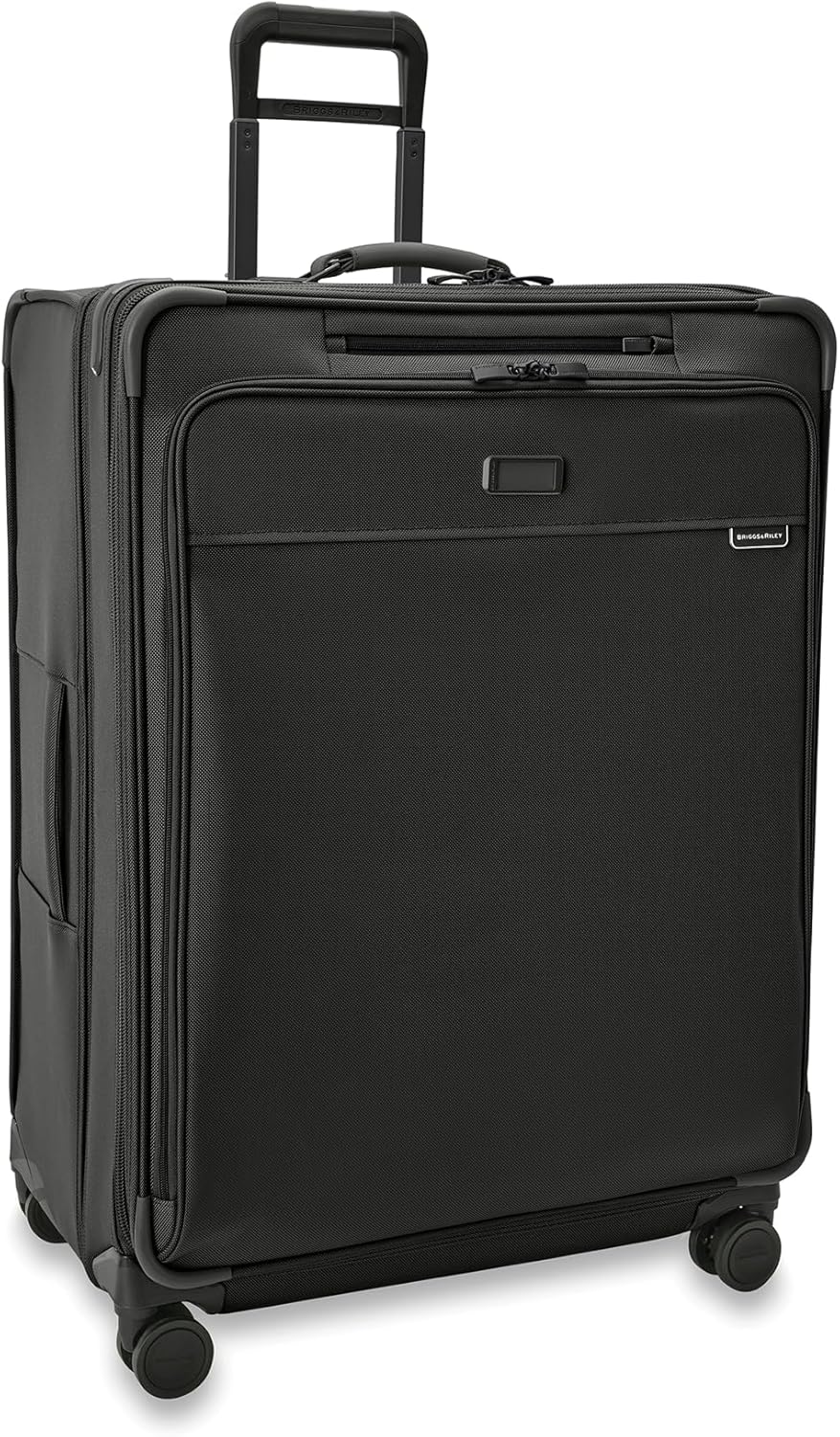Briggs & Riley Cabin Spinner - Carry On Luggage for Travel, Suitcases with Wheels, Softside Rolling Bag for Men & Women, Fits Under Plane Seat, Interlocking Handle - Baseline Collection, Black